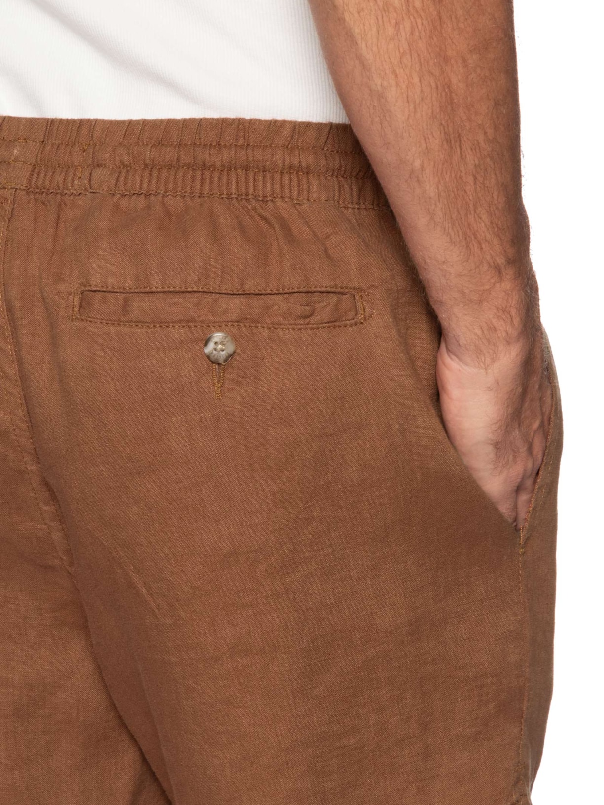 Short Masculino Linho Summer Marrom Oficina Reserva