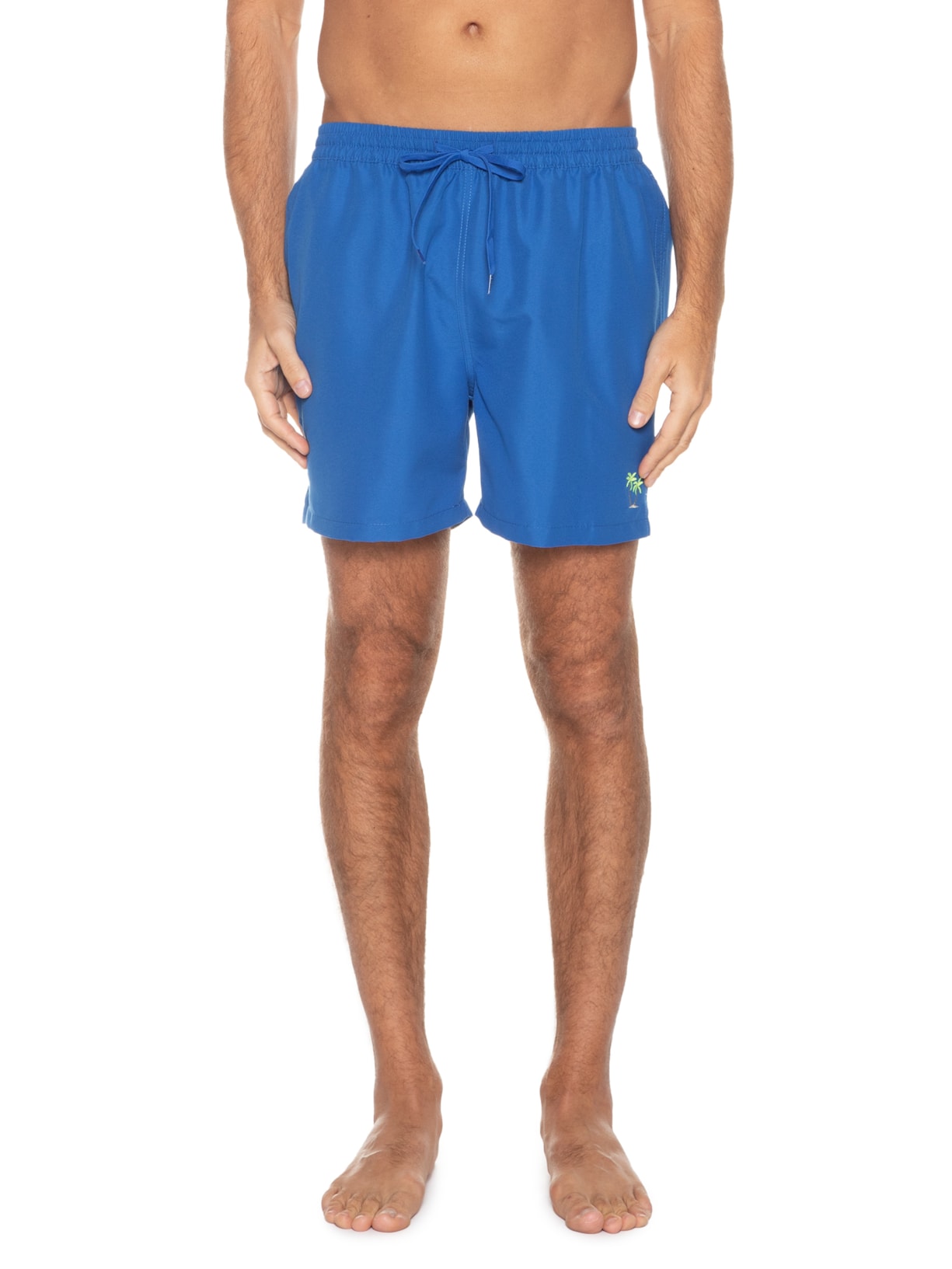 Short Masculino Liso Azul Hering