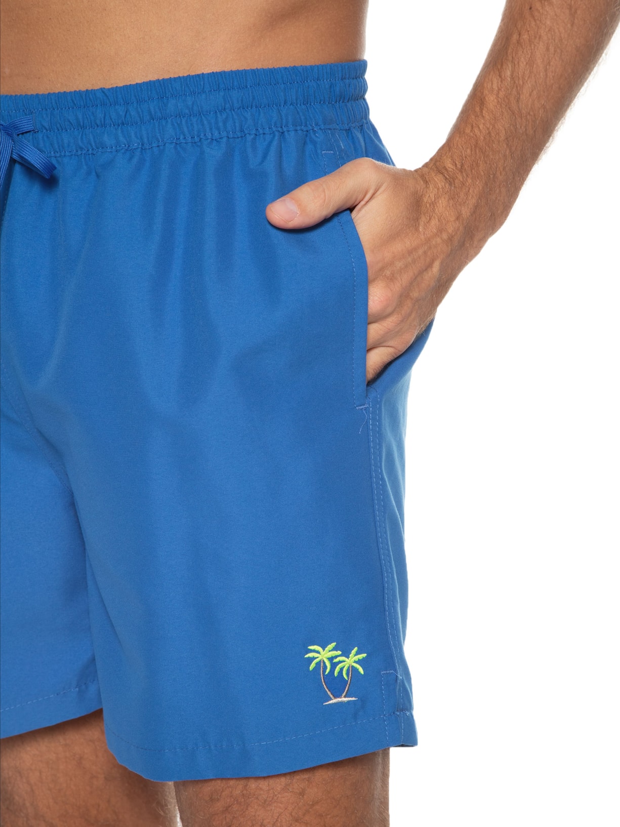 Short Masculino Liso Azul Hering