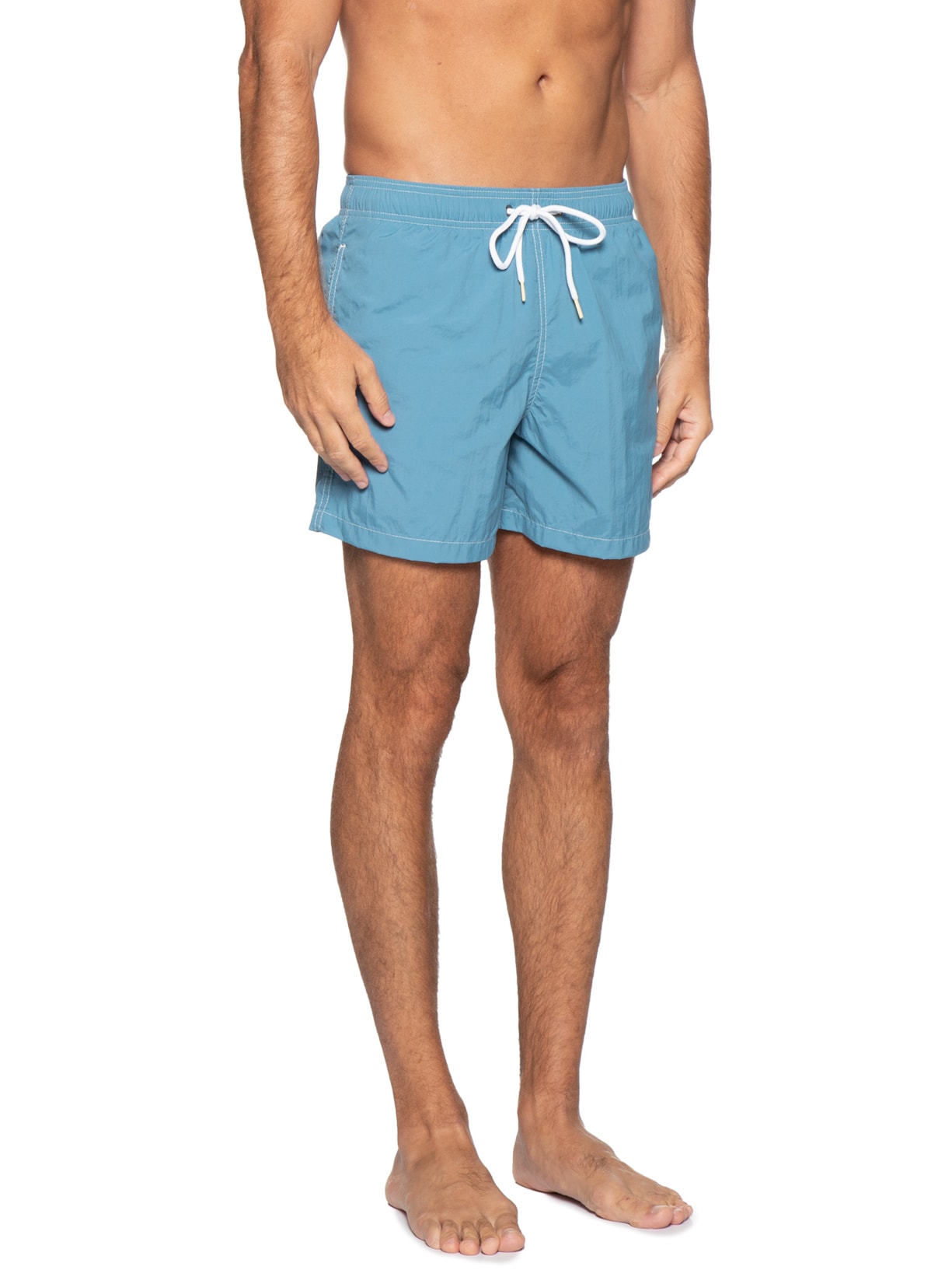 Short Masculino Liso De Praia Azul Pineapple