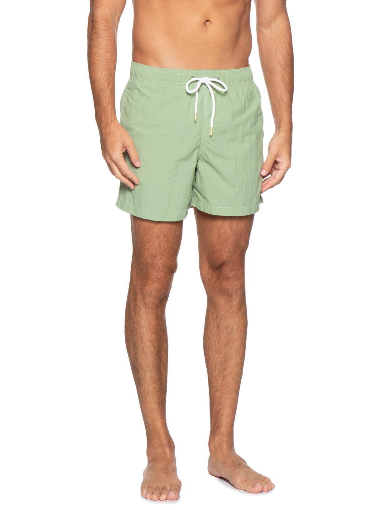 Short Masculino Liso De Praia Verde Pineapple