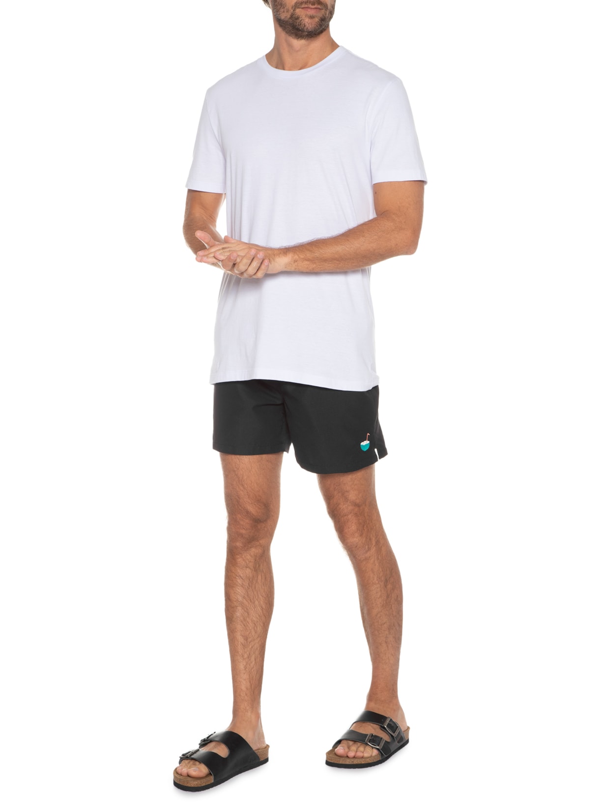 Short Masculino Liso Preto Hering