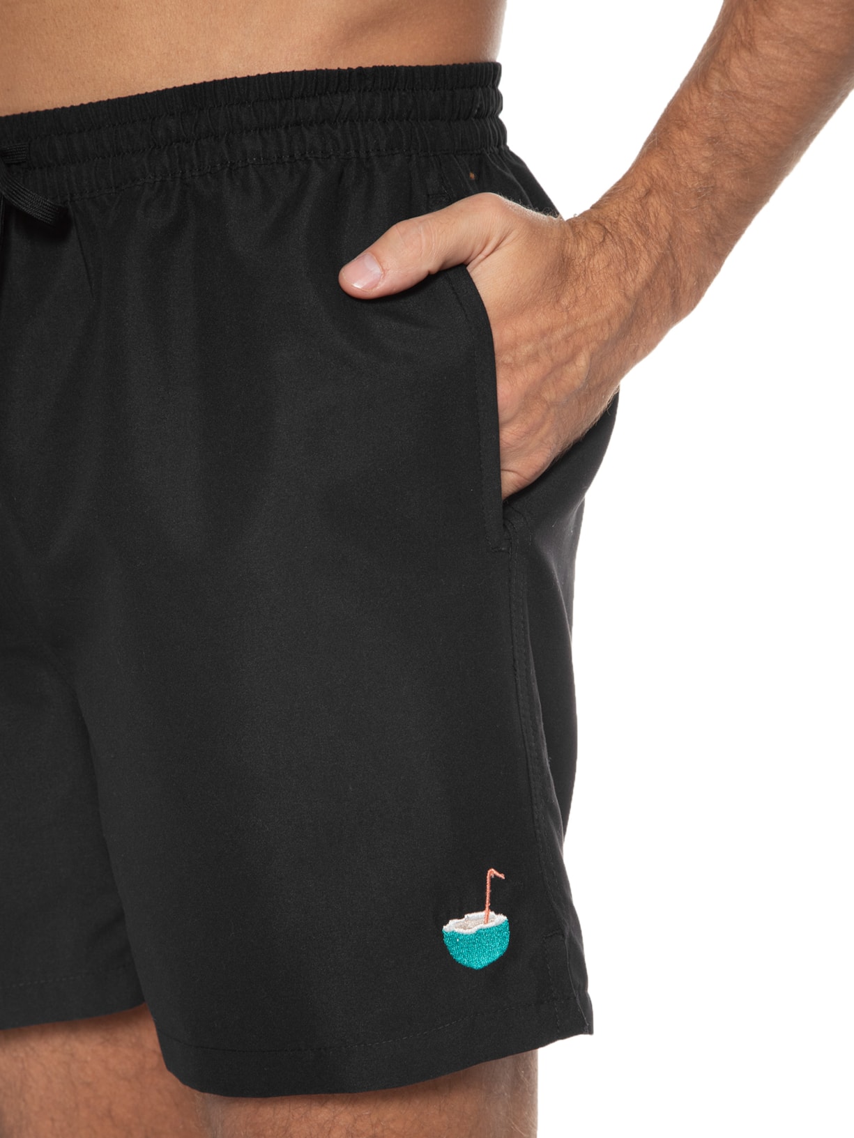 Short Masculino Liso Preto Hering