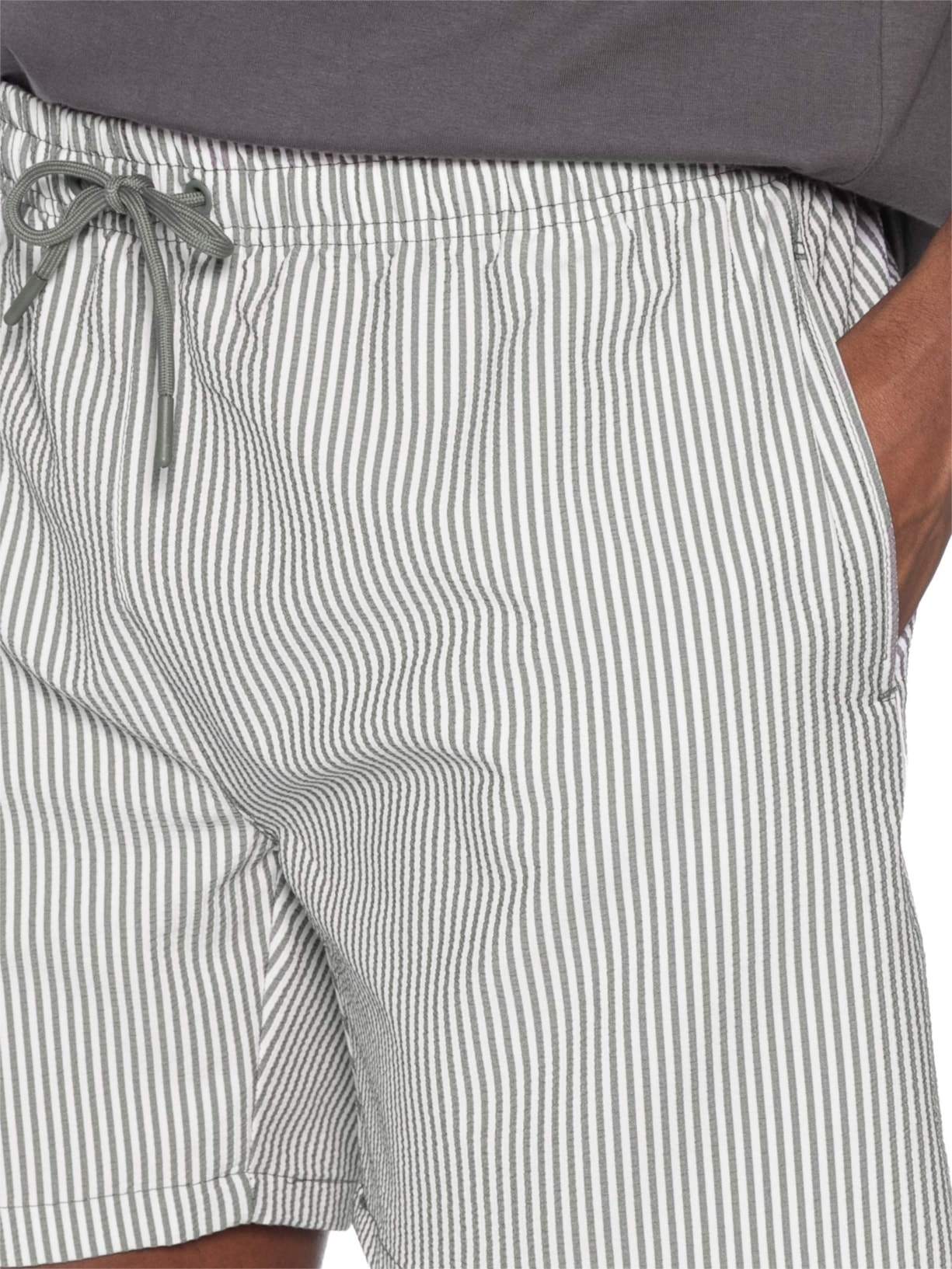 Short Masculino Listrado Cinza Basiq Men