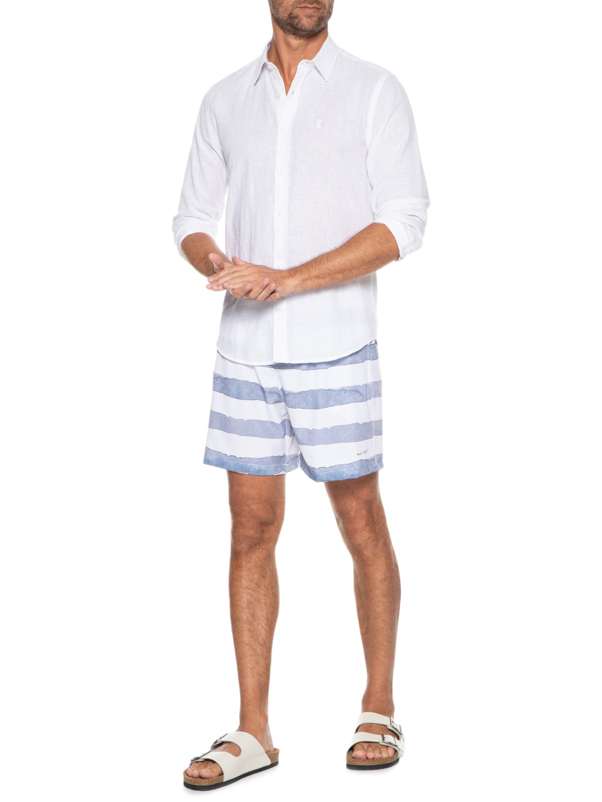 Short Masculino Listras Azul Melty Rj