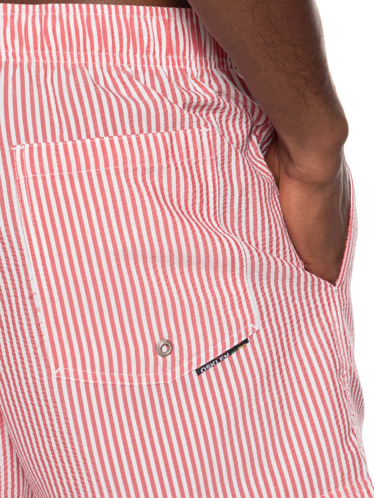 Short Masculino Litoral Stripes Vermelho Osklen