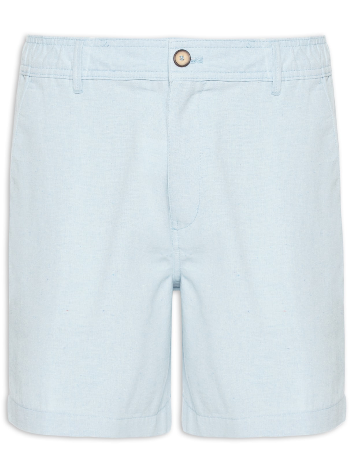 Short Masculino Médio Linen Elástico - Azul