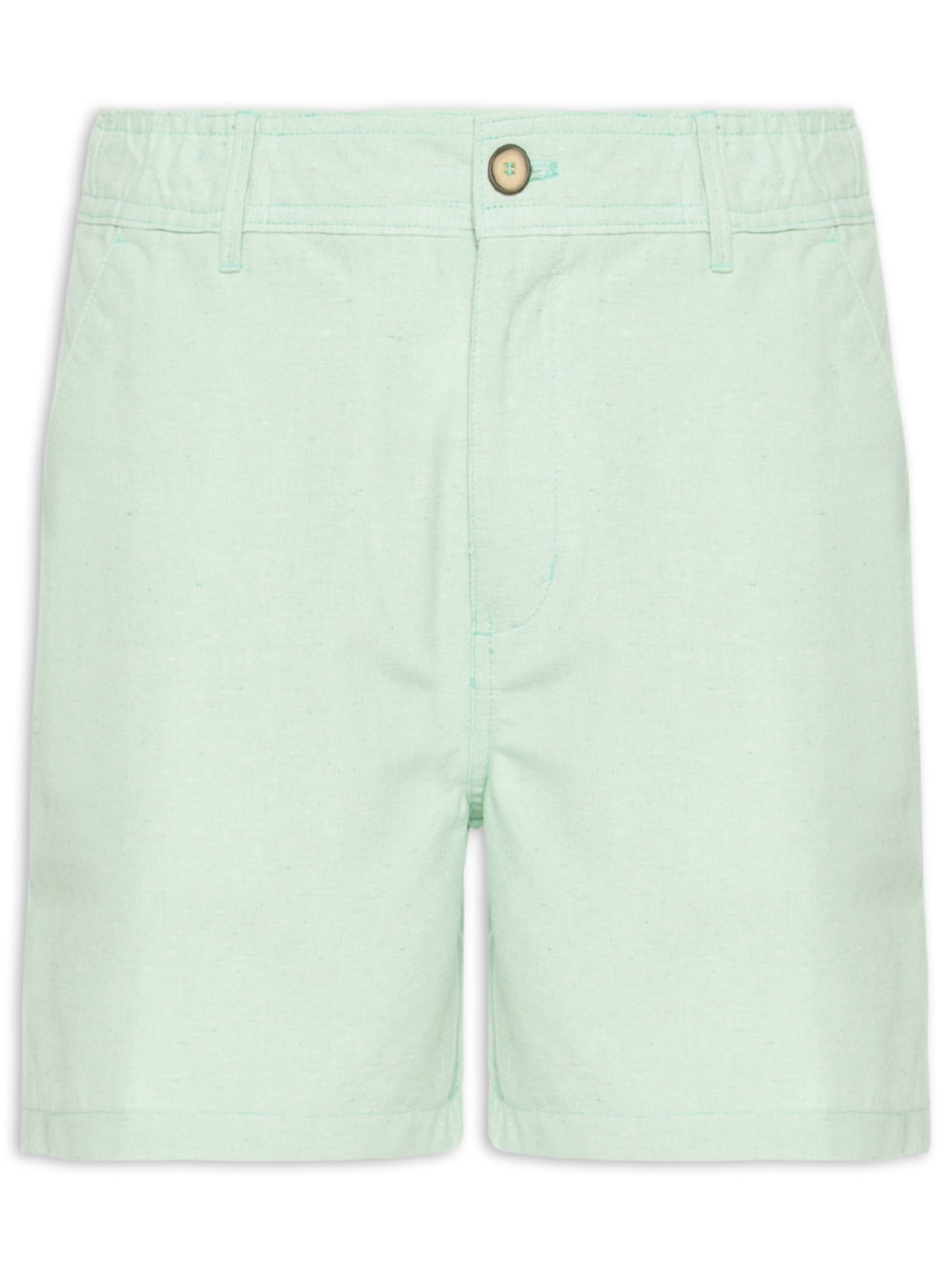 Short Masculino Médio Linen Elástico Verde '2 Essential