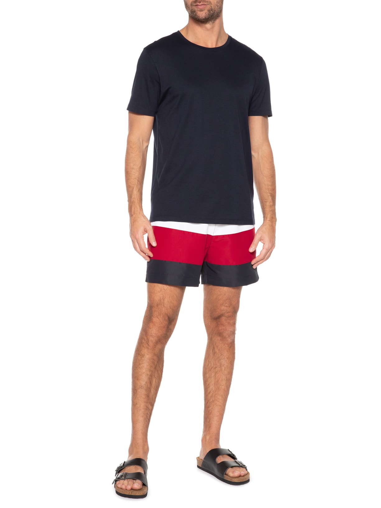 Short Masculino Medium Drawstring Bold Flag Azul Tommy Hilfiger