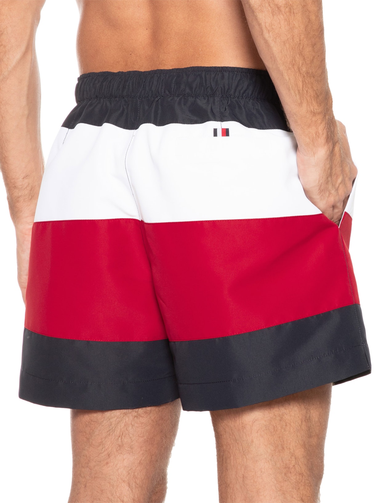 Short Masculino Medium Drawstring Bold Flag Azul Tommy Hilfiger