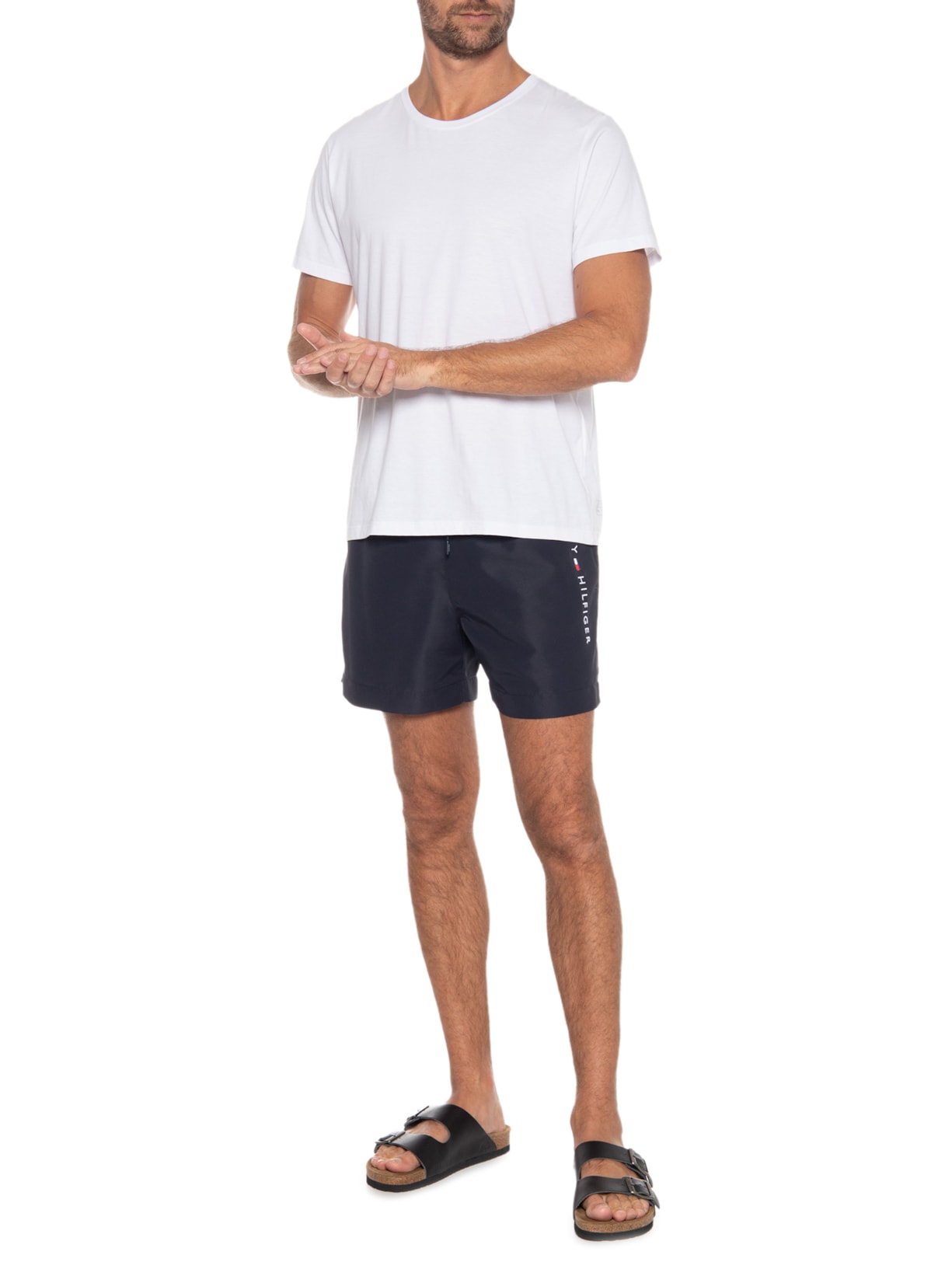 Short Masculino Medium Drawstring Nos Azul Tommy Hilfiger