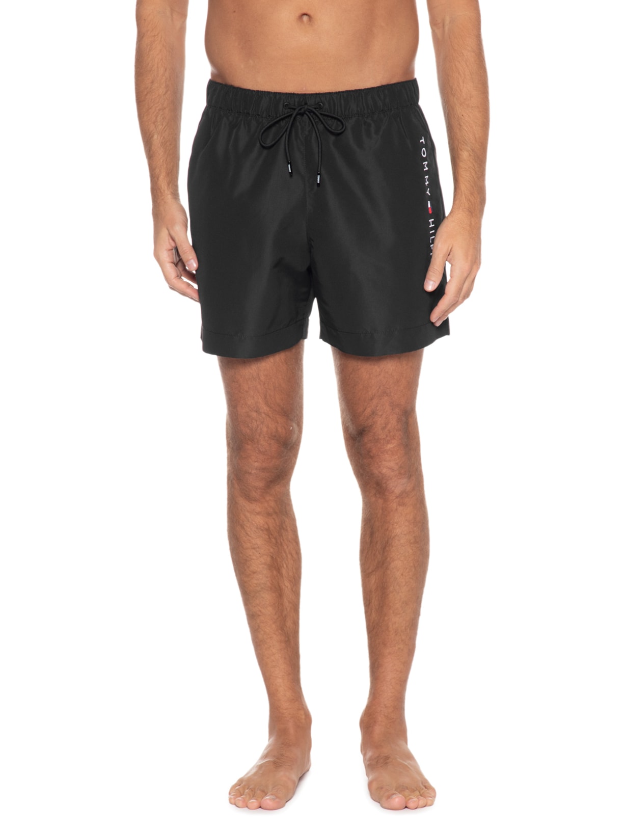 Short Masculino Medium Drawstring Nos Preto Tommy Hilfiger