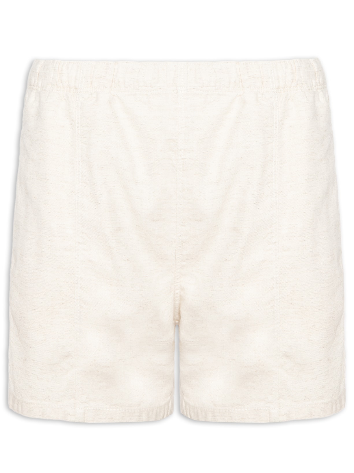 Short Masculino Mix Linho Recortes - Bege