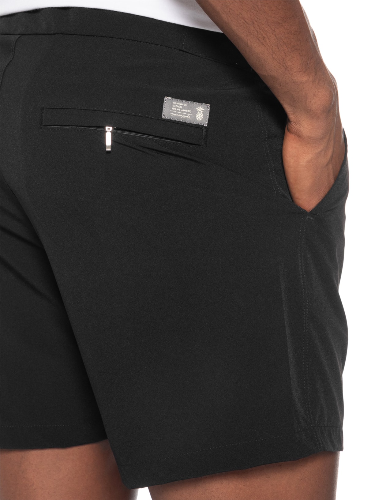 Short Masculino Moovex Portofino Preto Pineapple