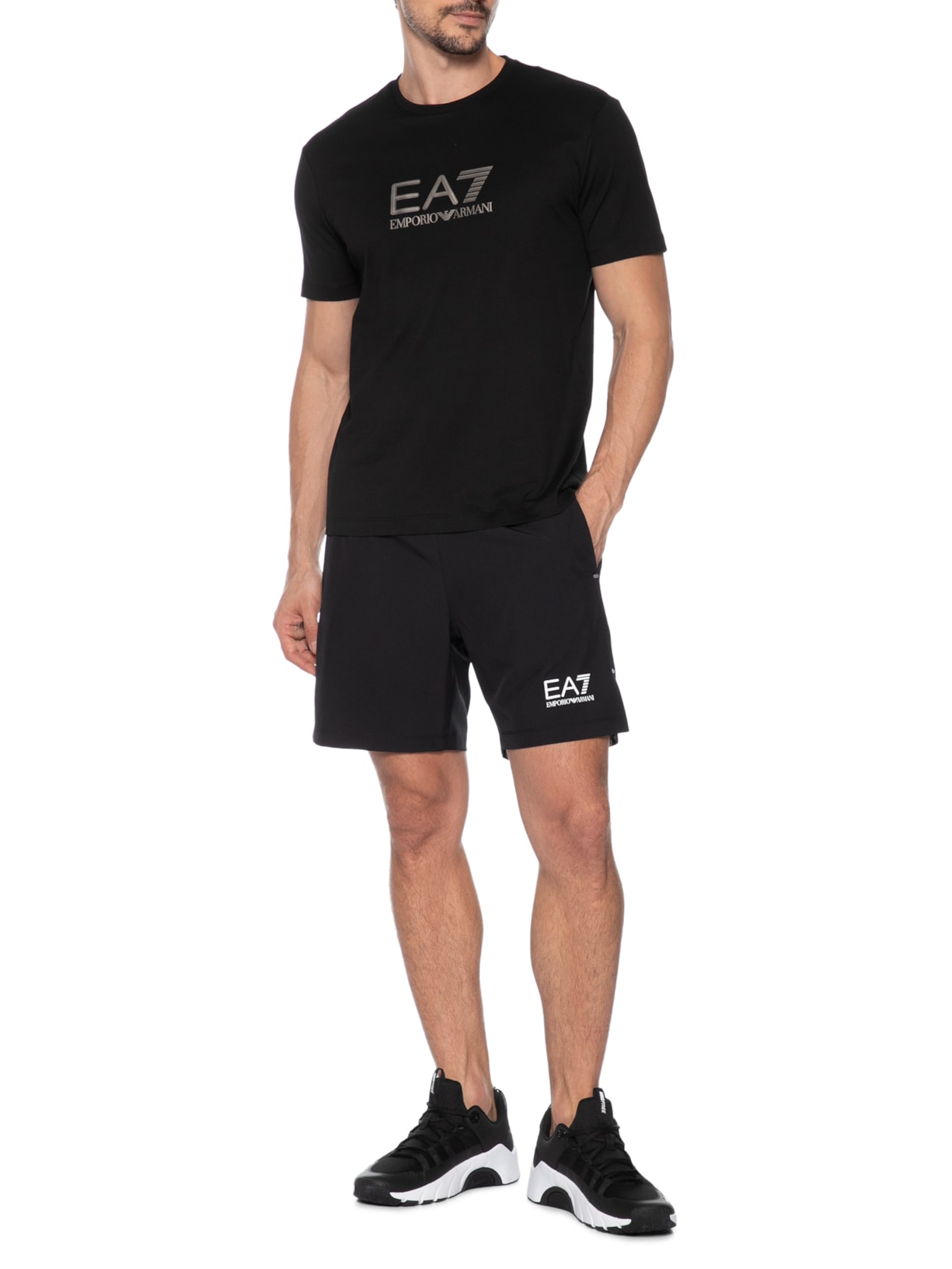 Short Masculino Multi-Sport Ventus7 Preto Ea7 Emporio Armani