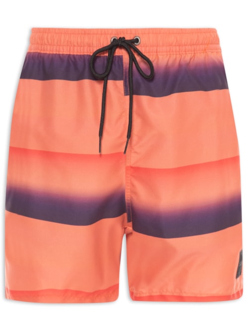 Short Masculino Nylon Beach Gradient Stripes - Laranja