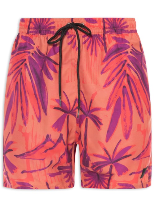 Short Masculino Nylon Beach Trucker Tropicalia - Laranja