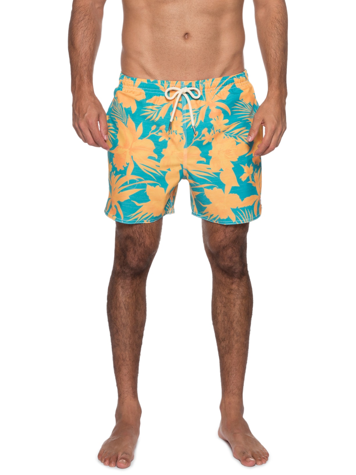 Short Masculino Orquidário Amarelo Blueman
