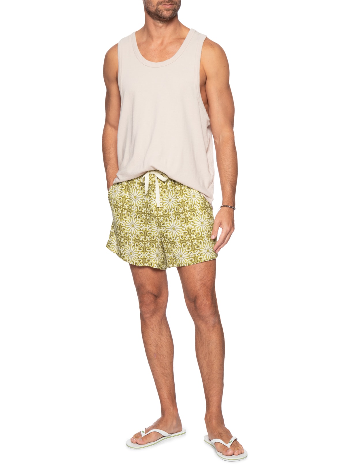 Short Masculino PJ Garden Tile Amarelo Osklen