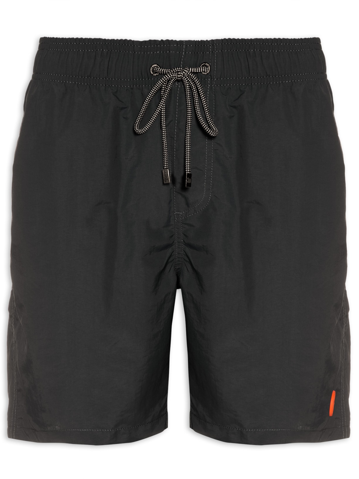 Short Masculino Poliamida Liso - Preto