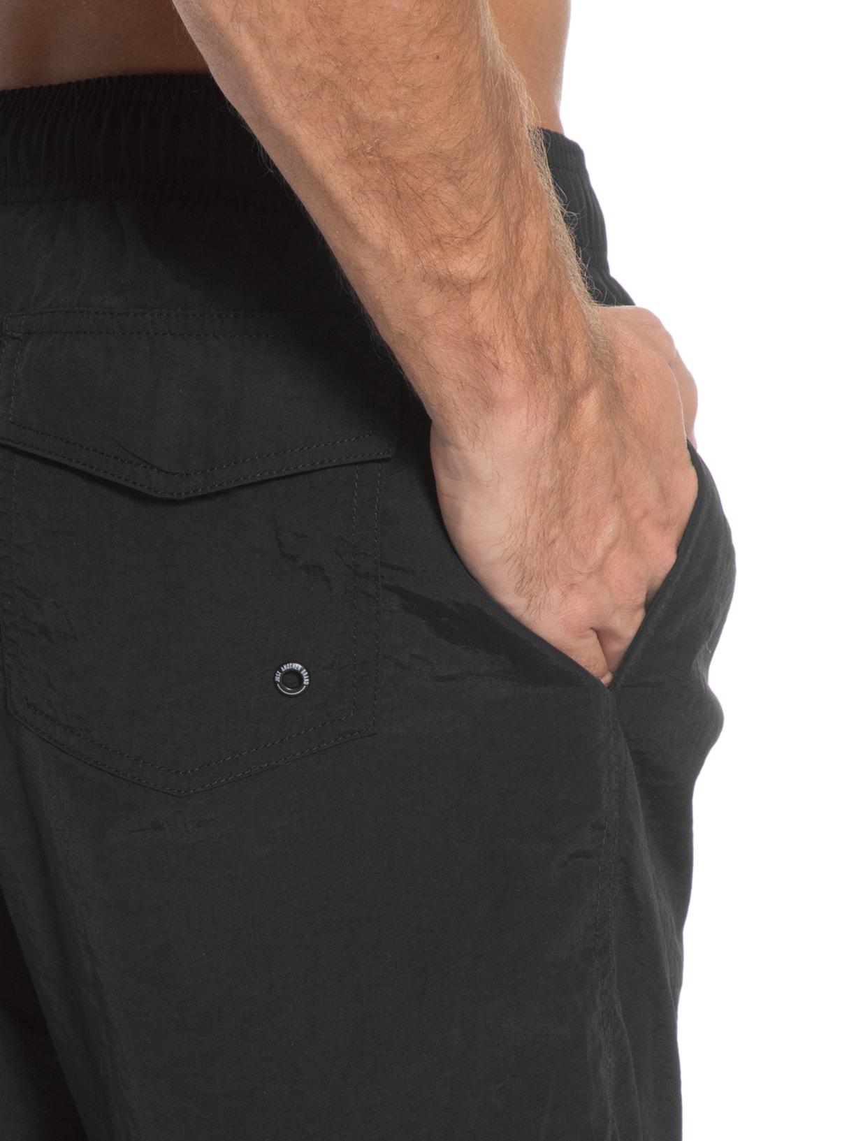 Short Masculino Poliamida Liso Preto Jab