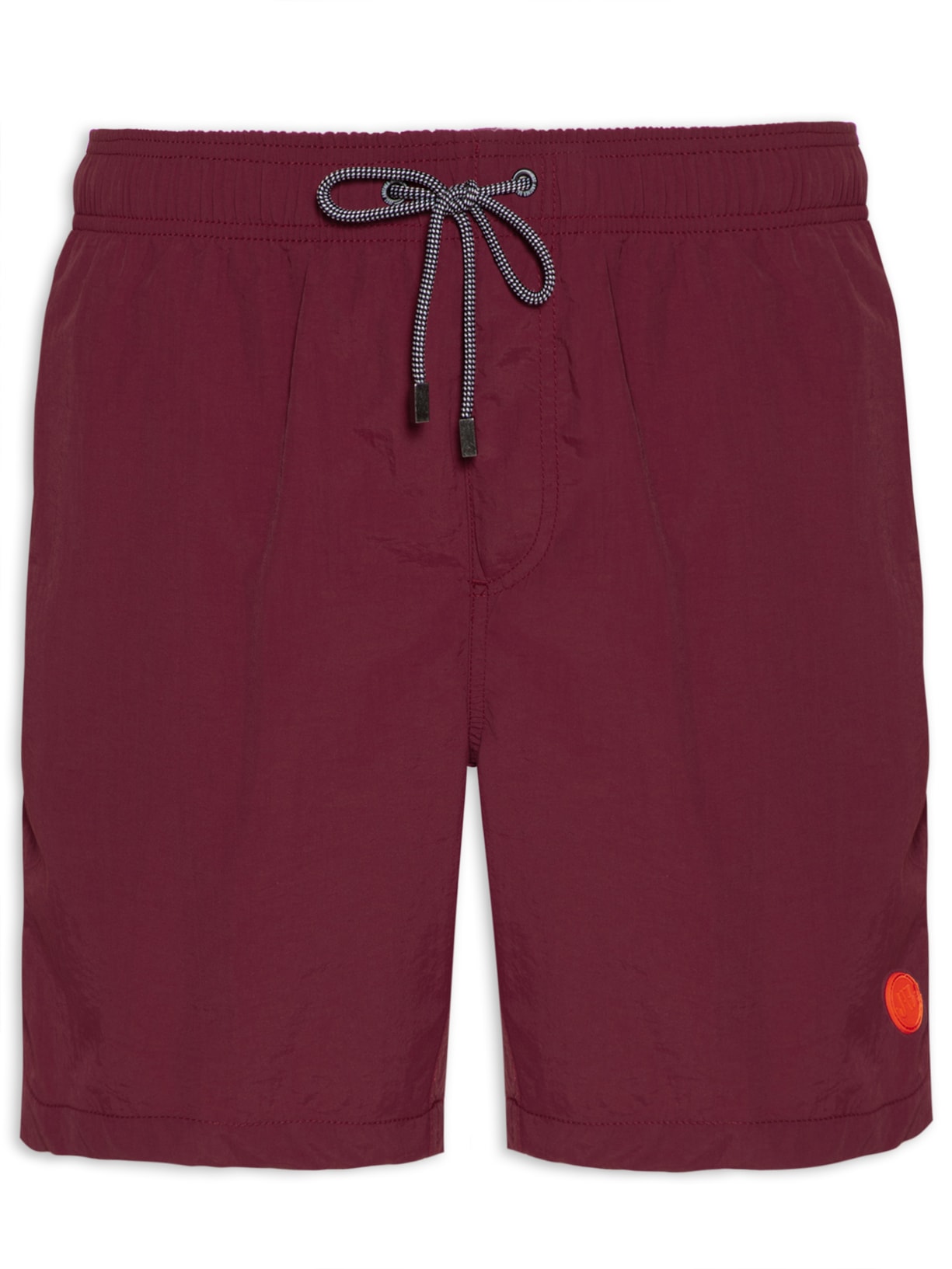 Short Masculino Poliamida Liso - Vermelho