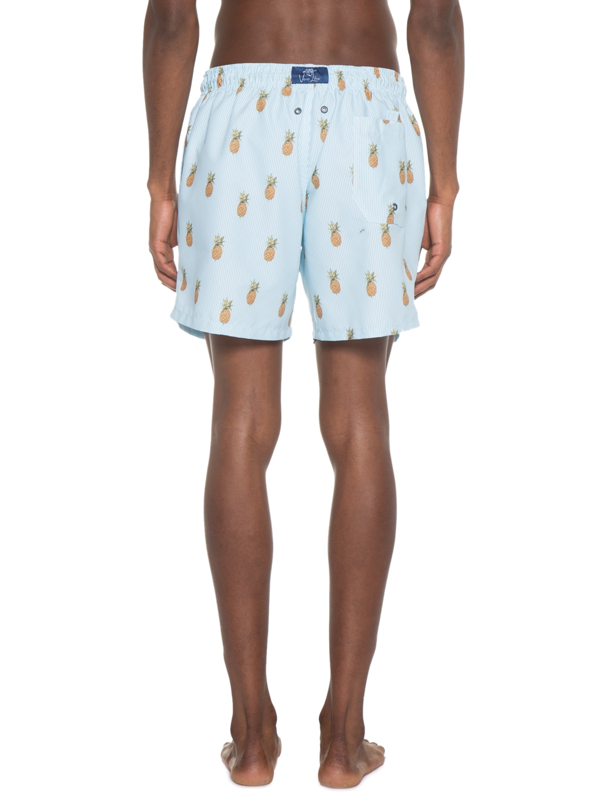 Short Masculino Praia Abacaxi Azul Vaca Lôca