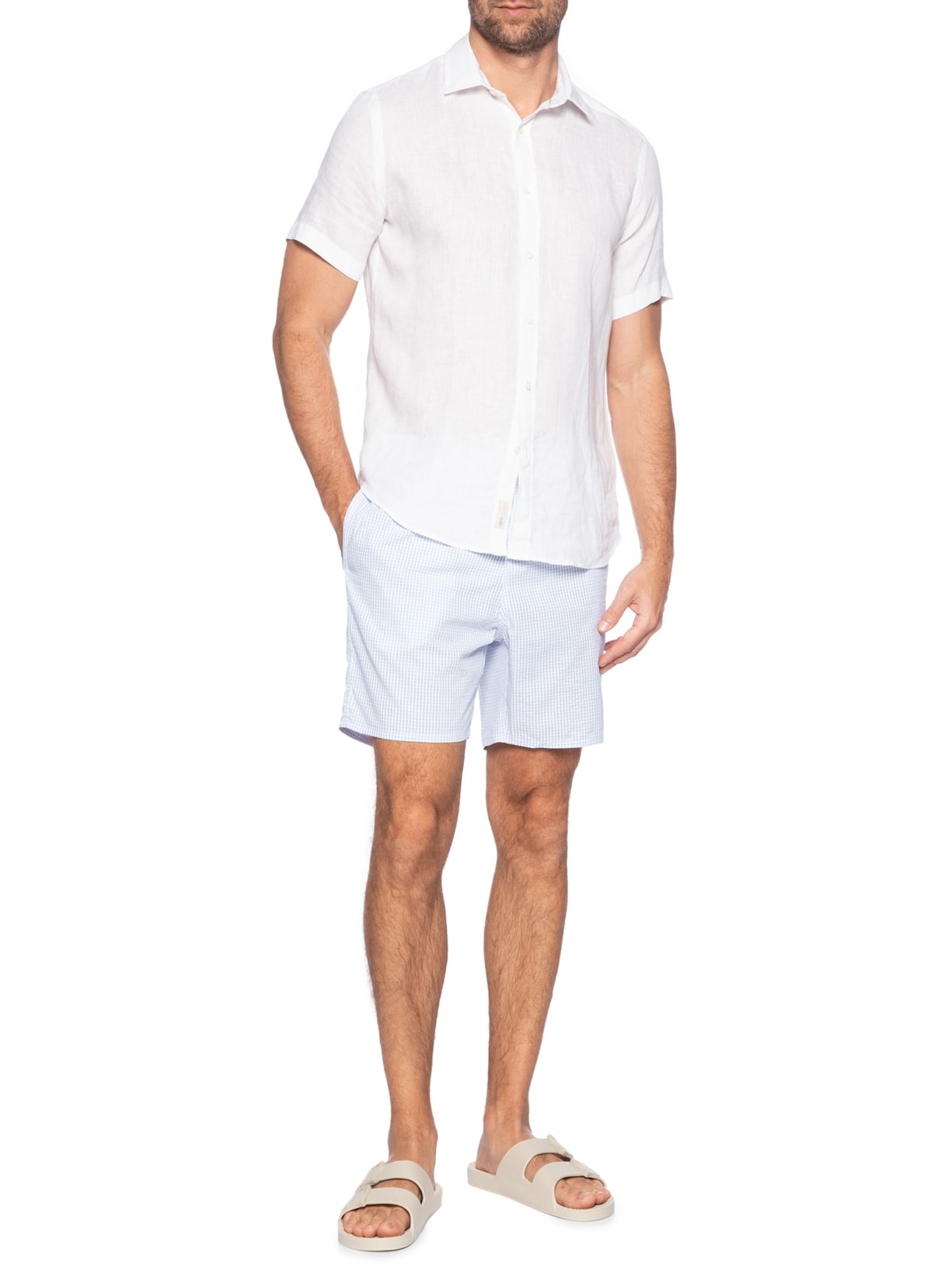 Short Masculino Praia Anarruga Vichy Azul Sergio K