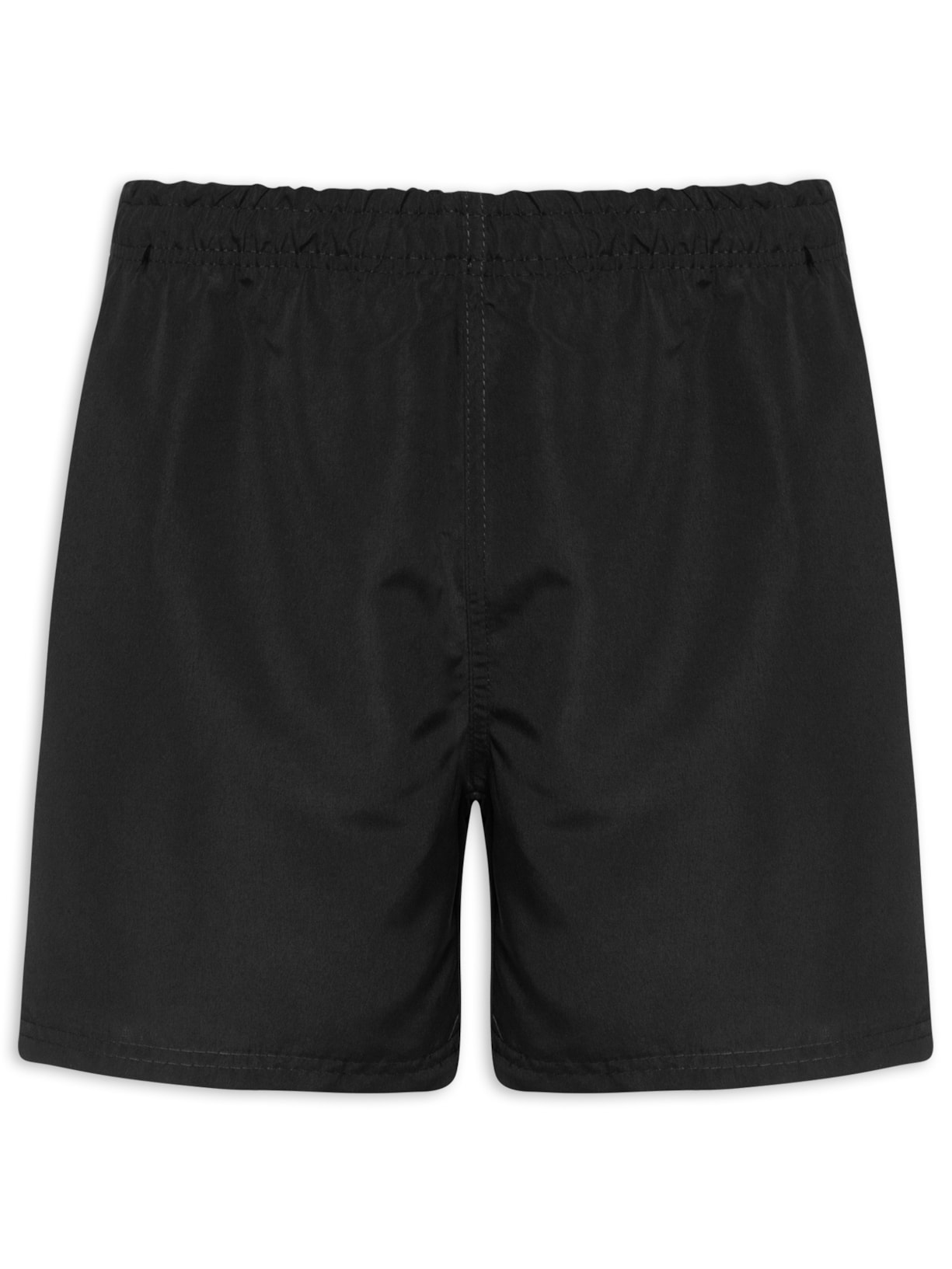 Short Masculino Praia Básico Liso - Preto