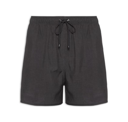 Short Masculino Praia Básico Textura - Preto