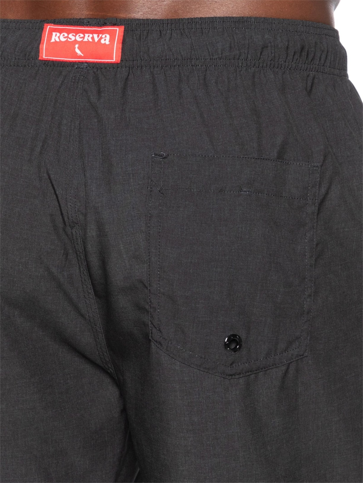 Short Masculino Praia Básico Textura Preto Reserva