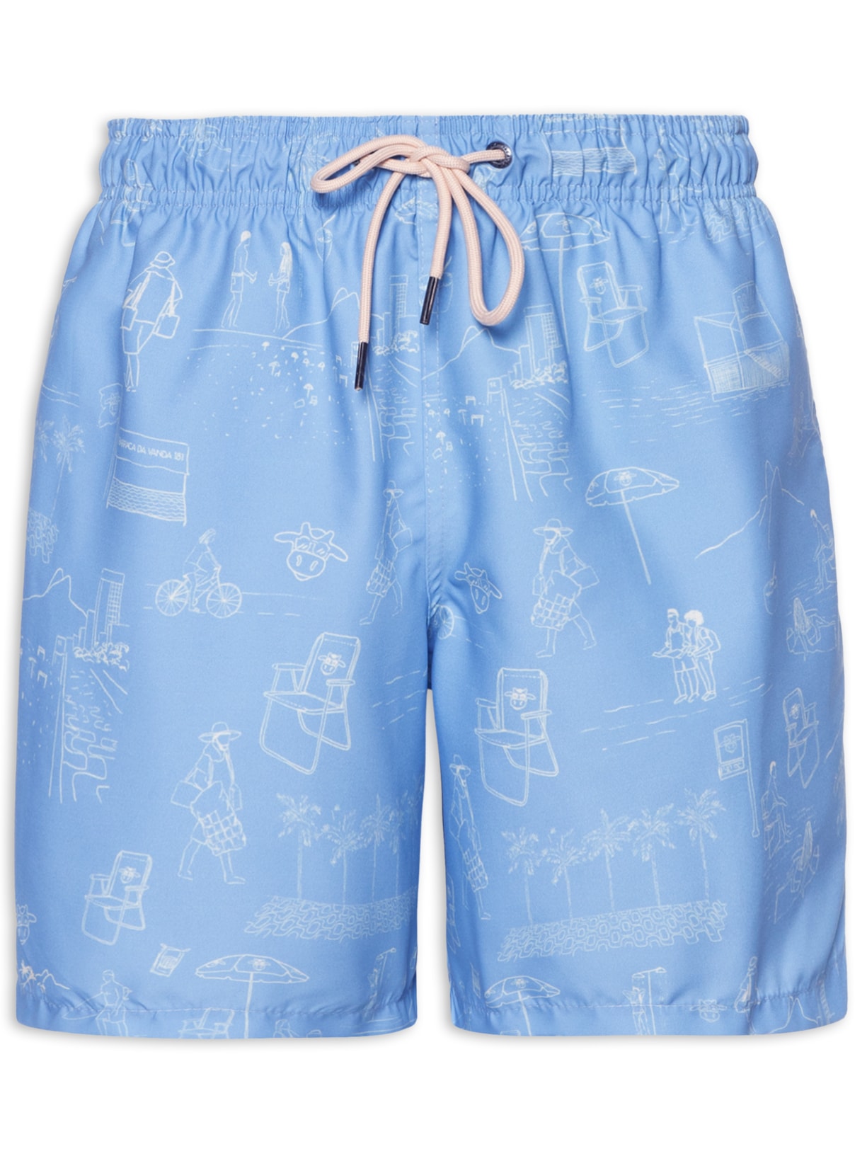 Short Masculino Praia Cantinho Do Leblon - Azul