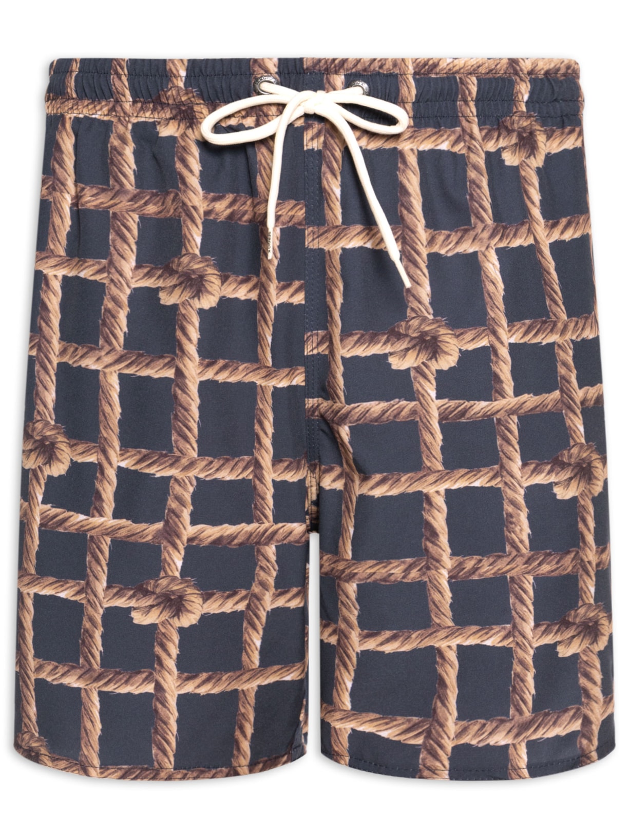 Short Masculino Praia Estampa Corda Nó - Azul