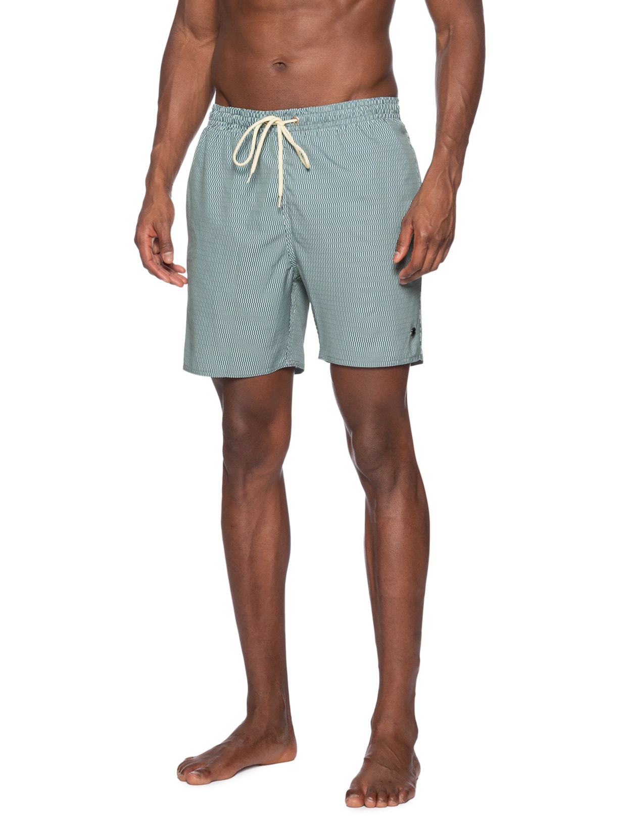 Short Masculino Praia Estampa Gravataria Prisma Verde Sergio K