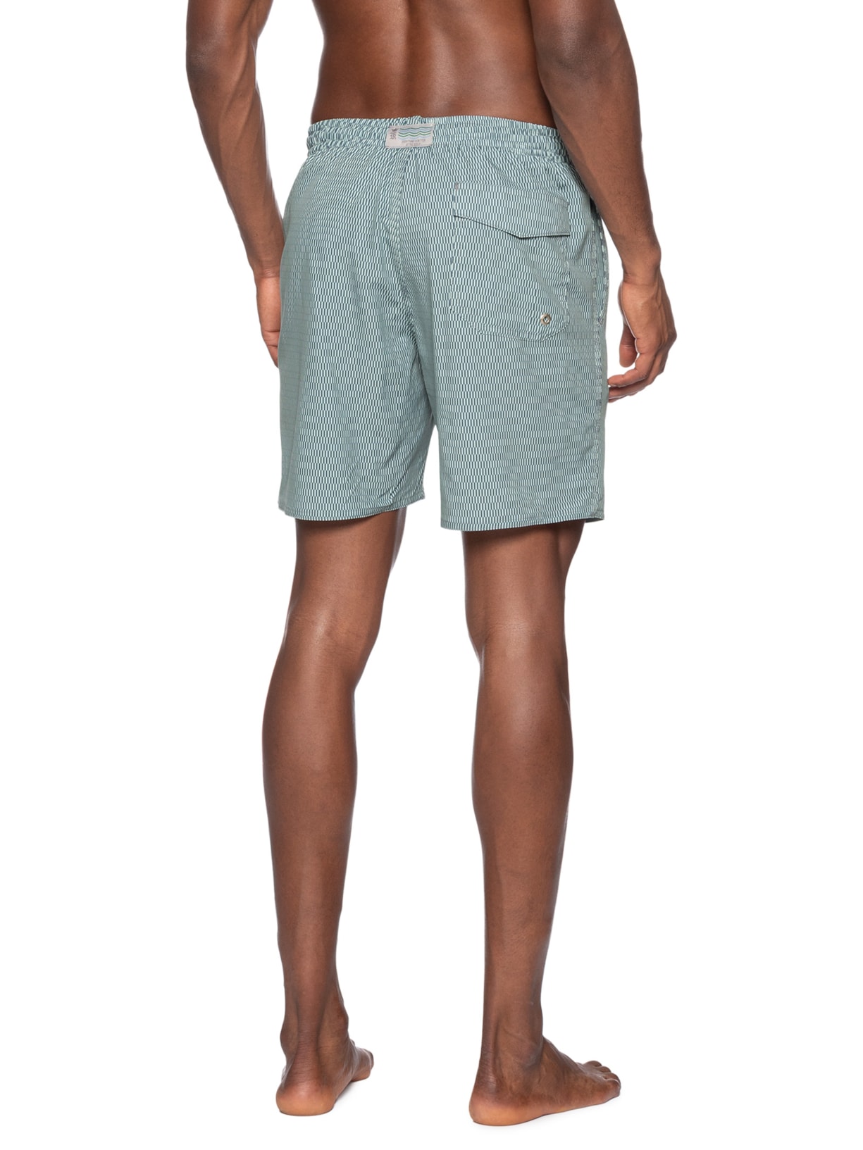 Short Masculino Praia Estampa Gravataria Prisma Verde Sergio K