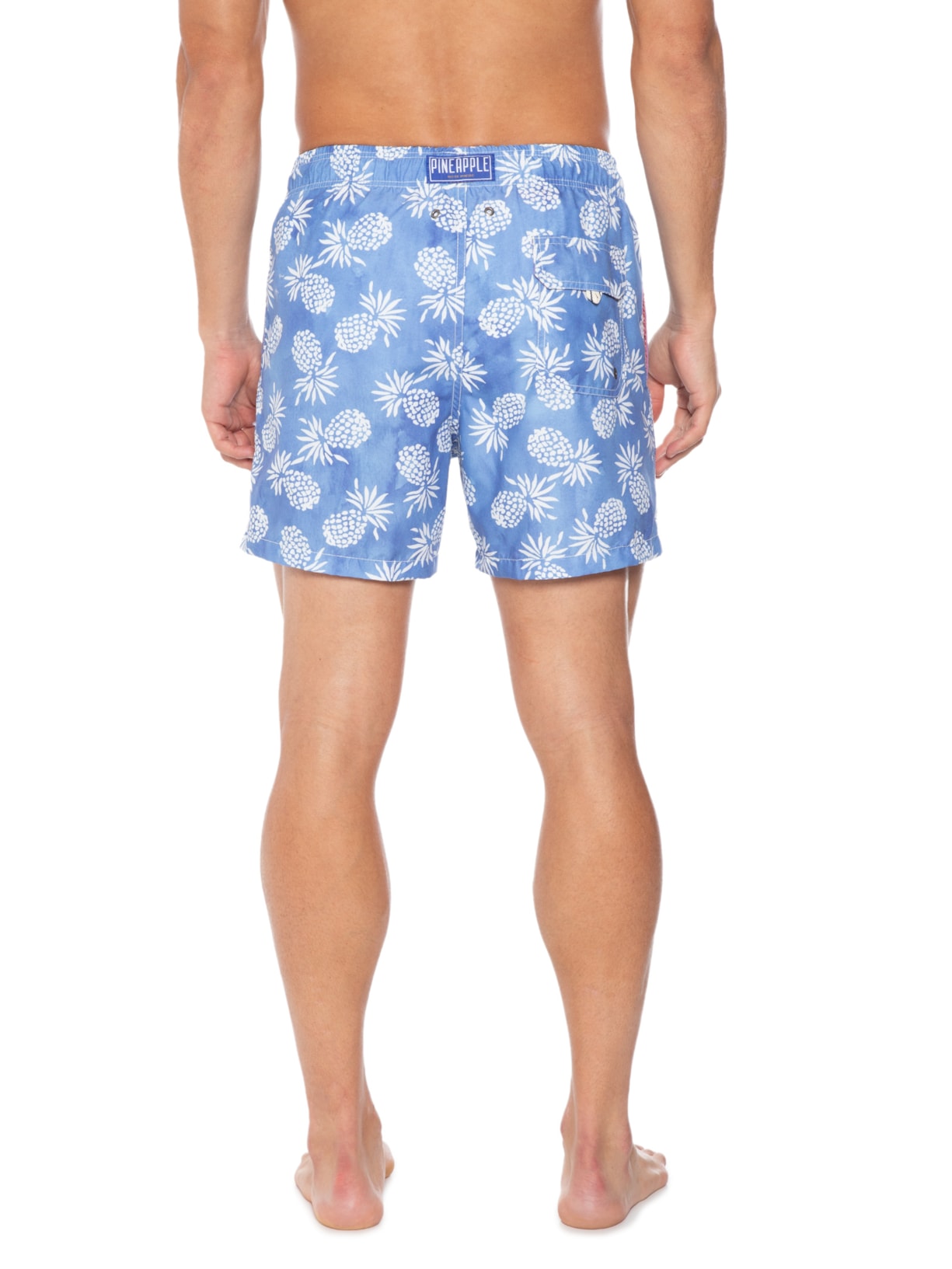Short Masculino Praia Estampado Abacaxi Azul Pineapple