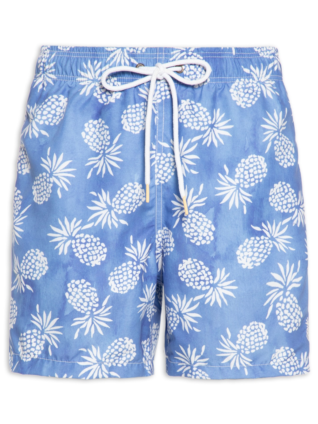 Short Masculino Praia Estampado Abacaxi Azul Pineapple