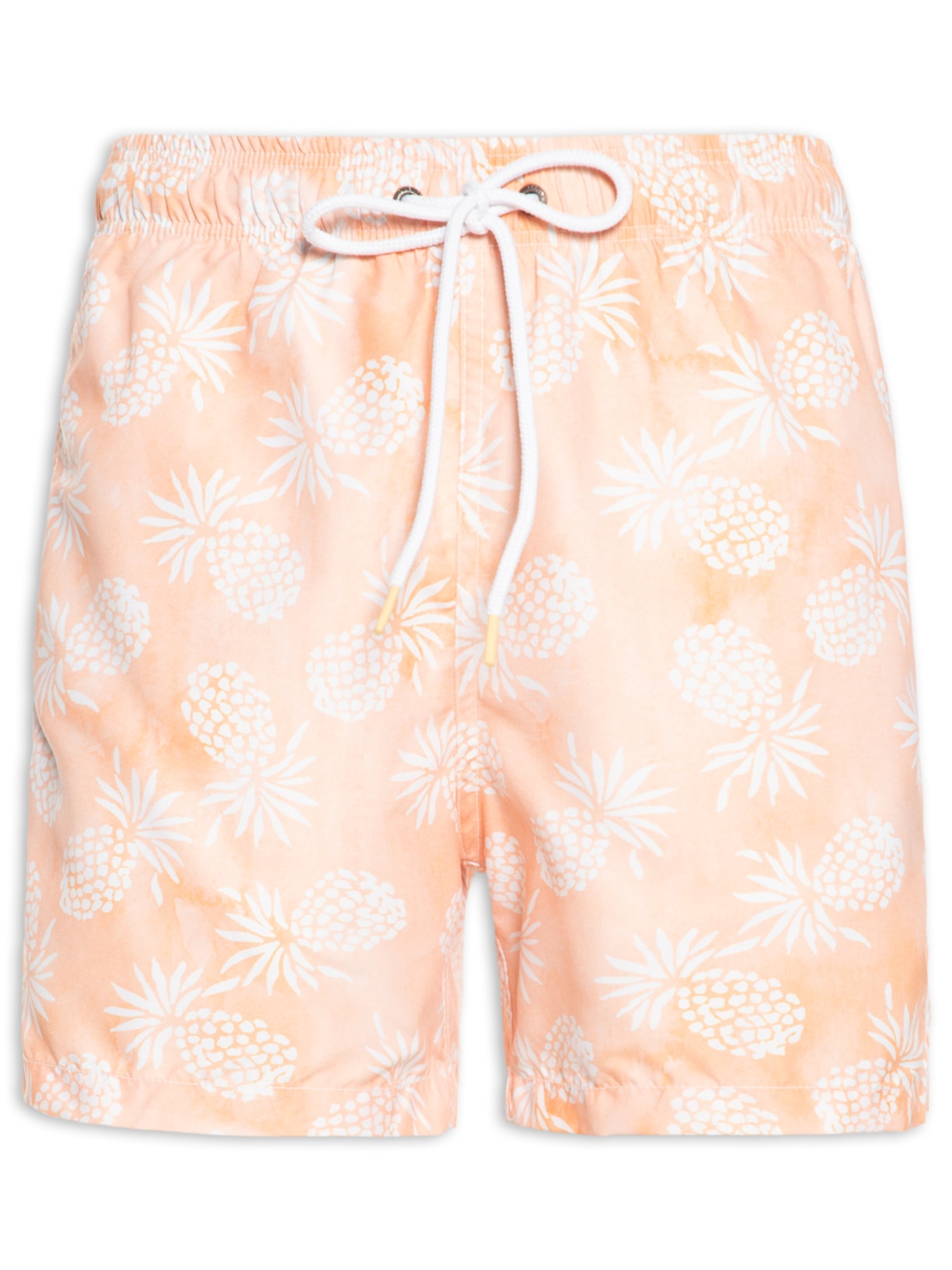 Short Masculino Praia Estampado Abacaxi - Laranja