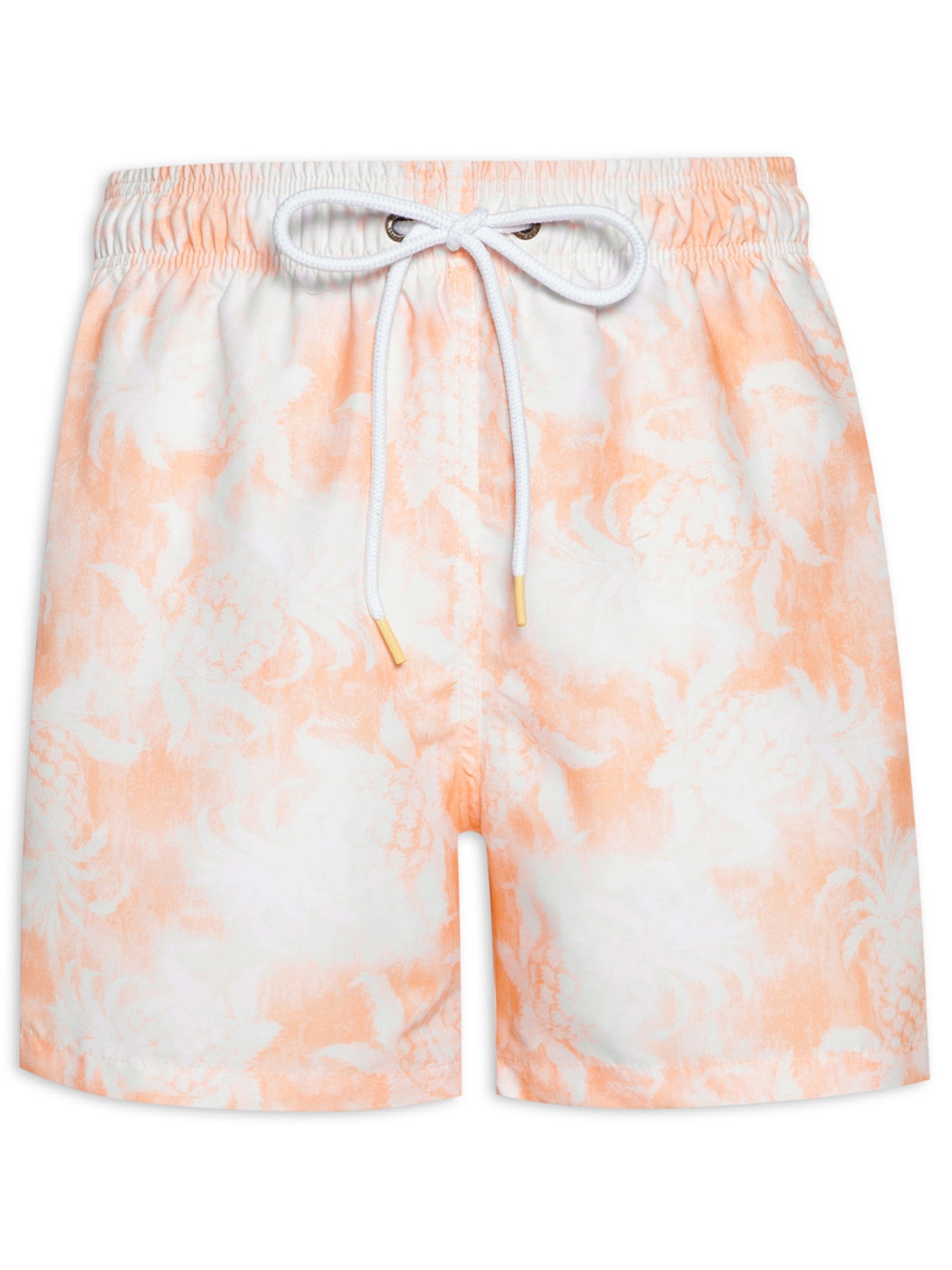 Short Masculino Praia Estampado Abacaxi - Laranja