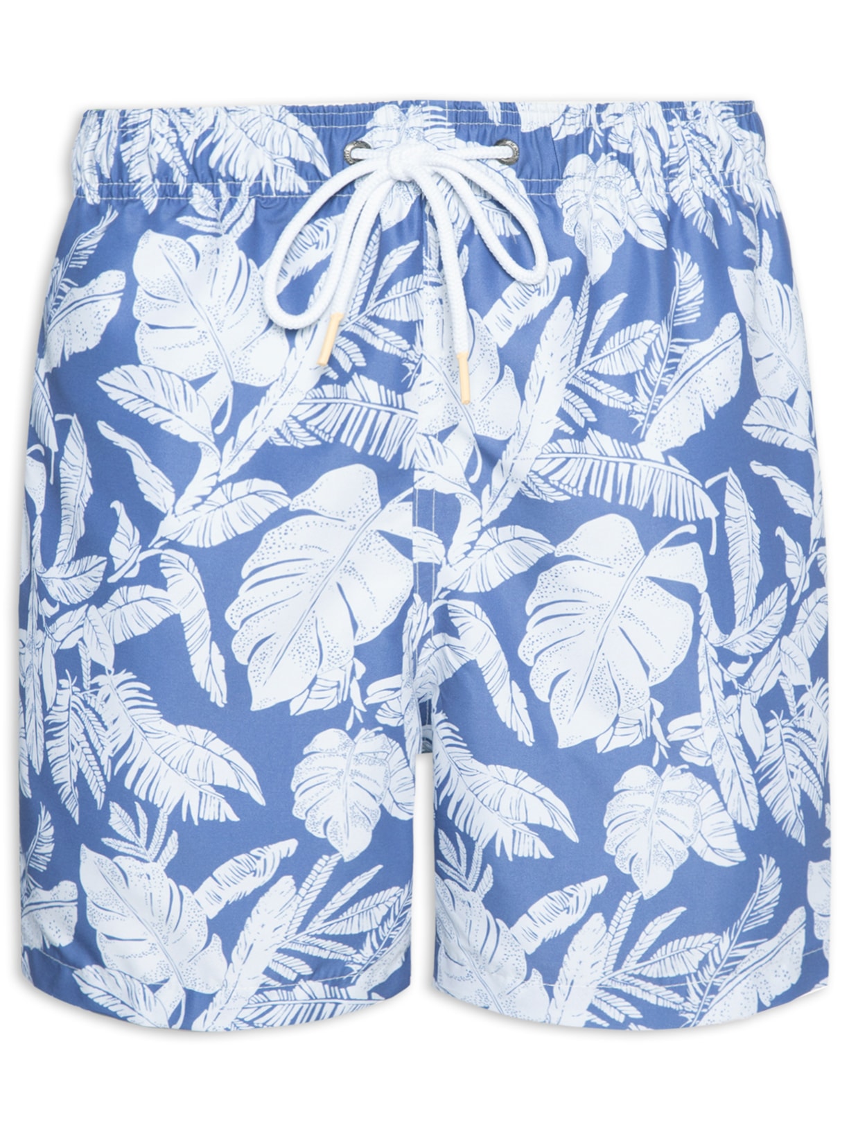 Short Masculino Praia Estampado Botãnica - Azul