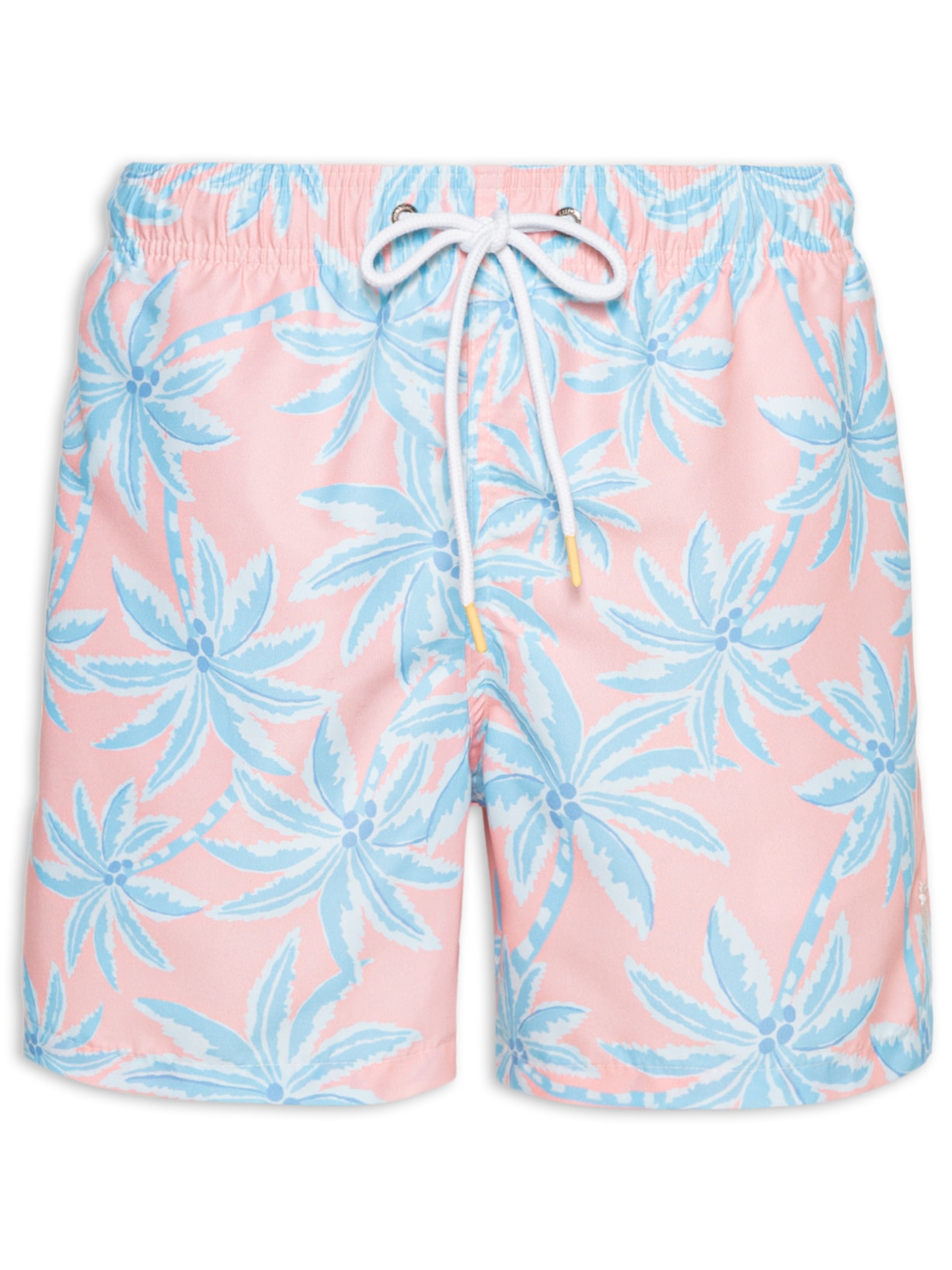 Short Masculino Praia Estampado Coqueiral - Rosa