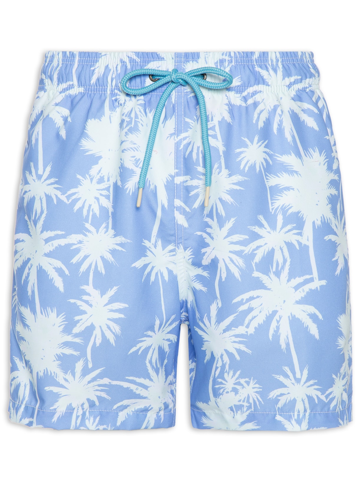 Short Masculino Praia Estampado Coqueiros - Azul