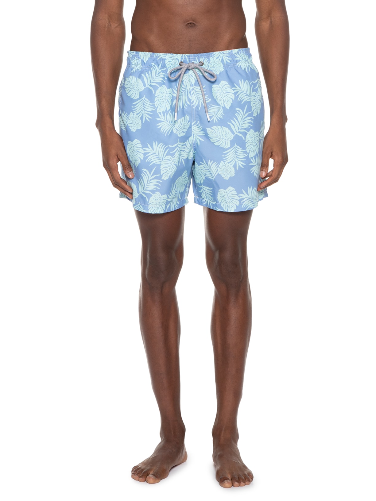 Short Masculino Praia Estampado Costela De Adão Azul Pineapple