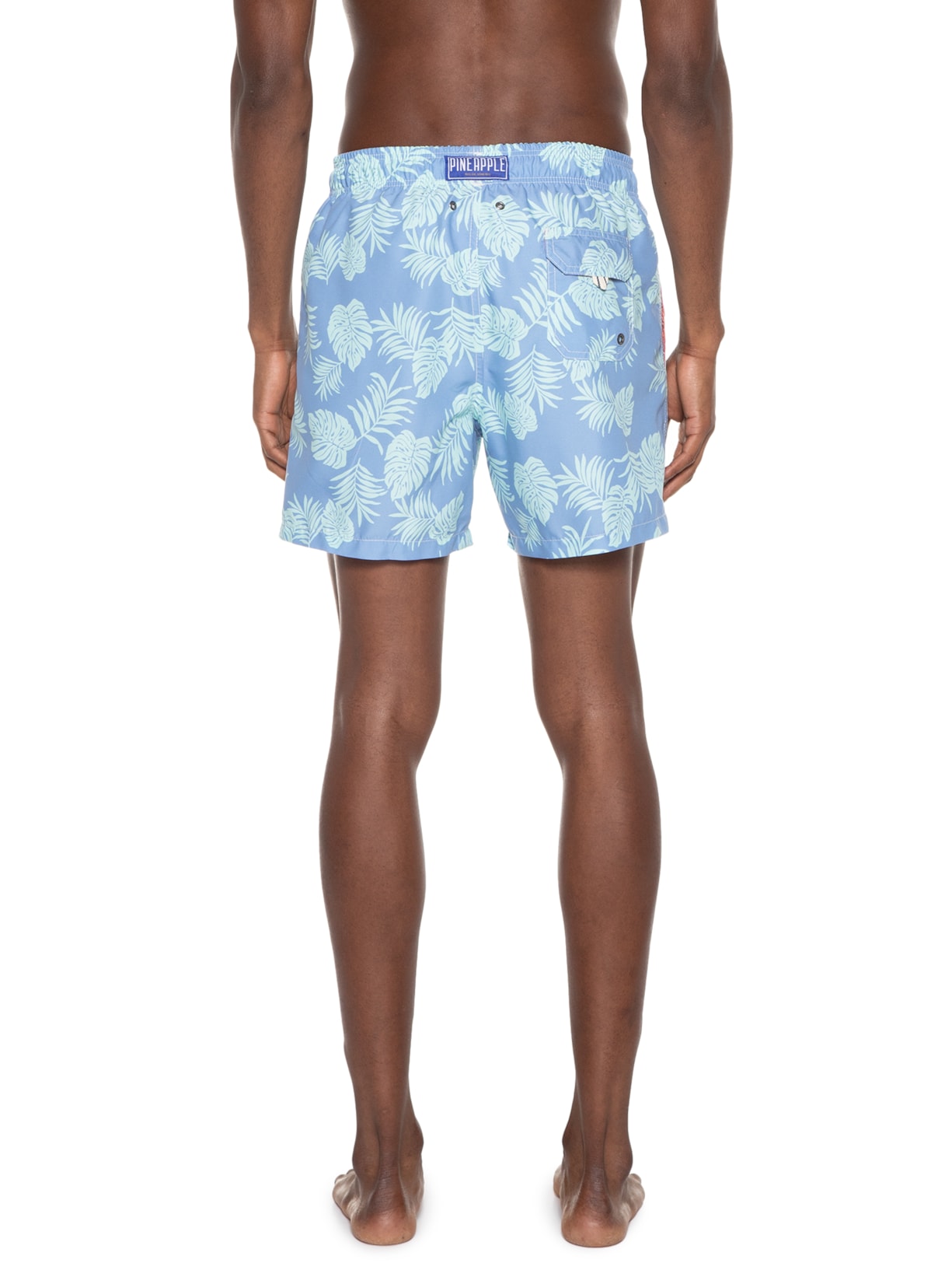 Short Masculino Praia Estampado Costela De Adão Azul Pineapple