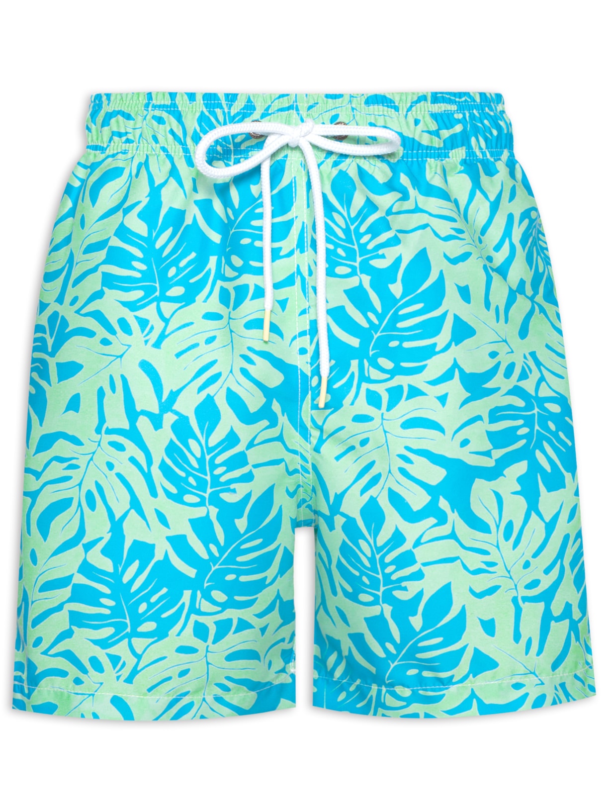 Short Masculino Praia Estampado Costela De Adão - Verde