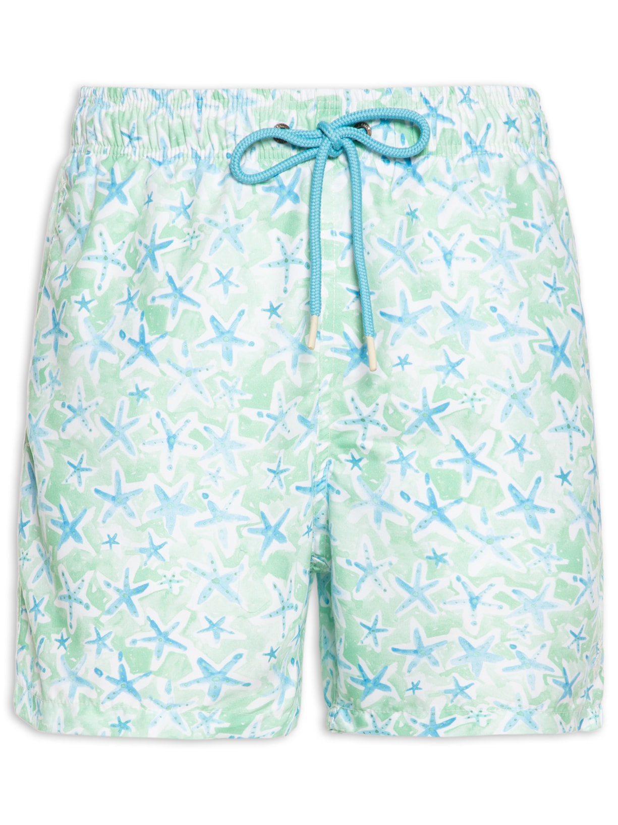 Short Masculino Praia Estampado Estrela Do Mar - Verde