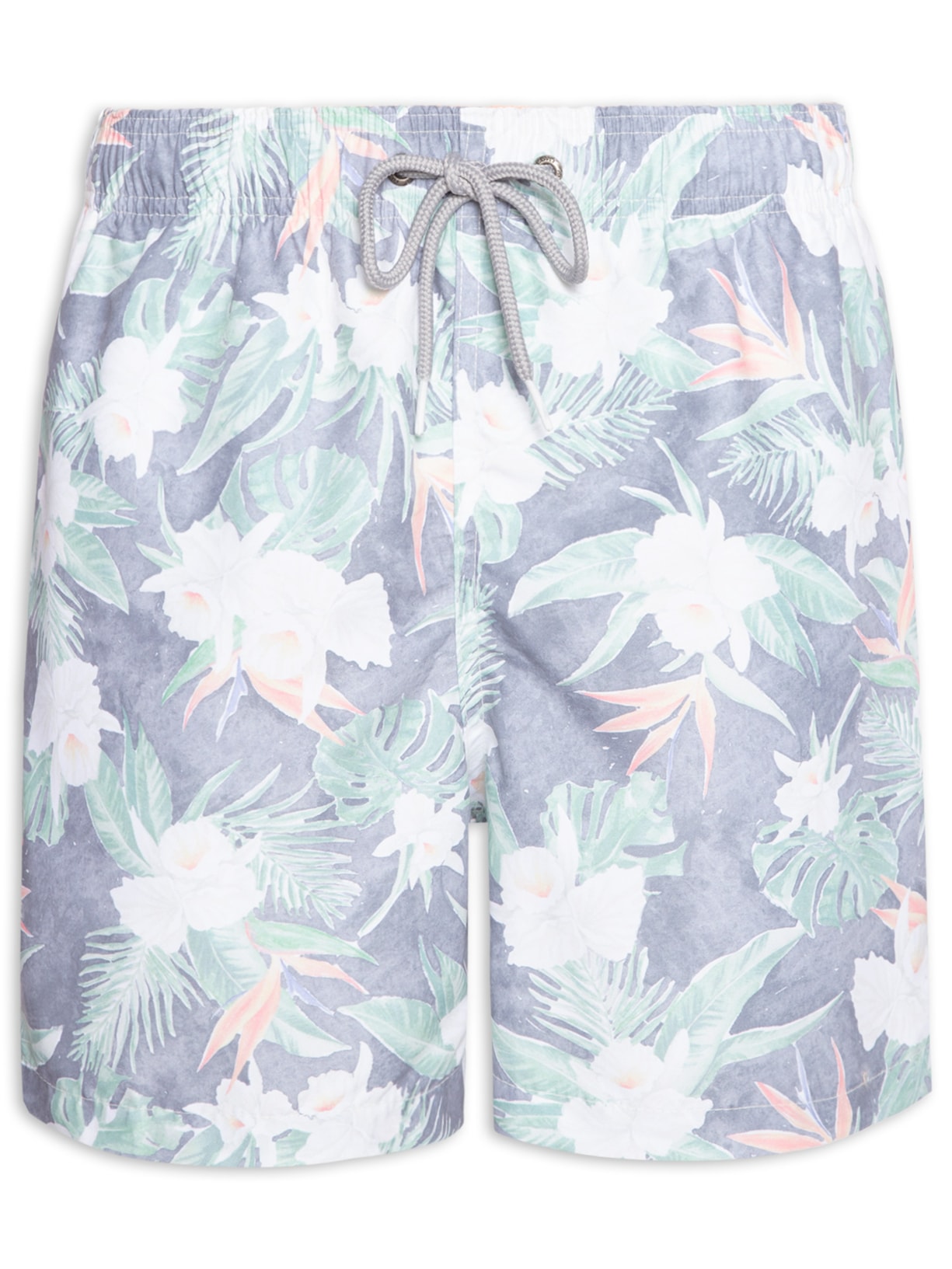 Short Masculino Praia Estampado Estrelit - Cinza