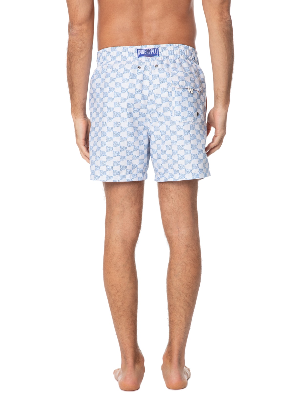 Short Masculino Praia Estampado Geometric Azul Pineapple