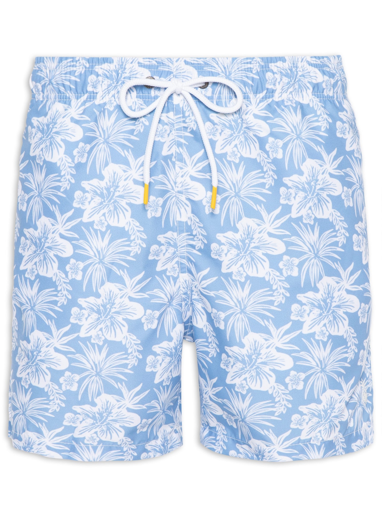 Short Masculino Praia Estampado Hibisco Azul Pineapple