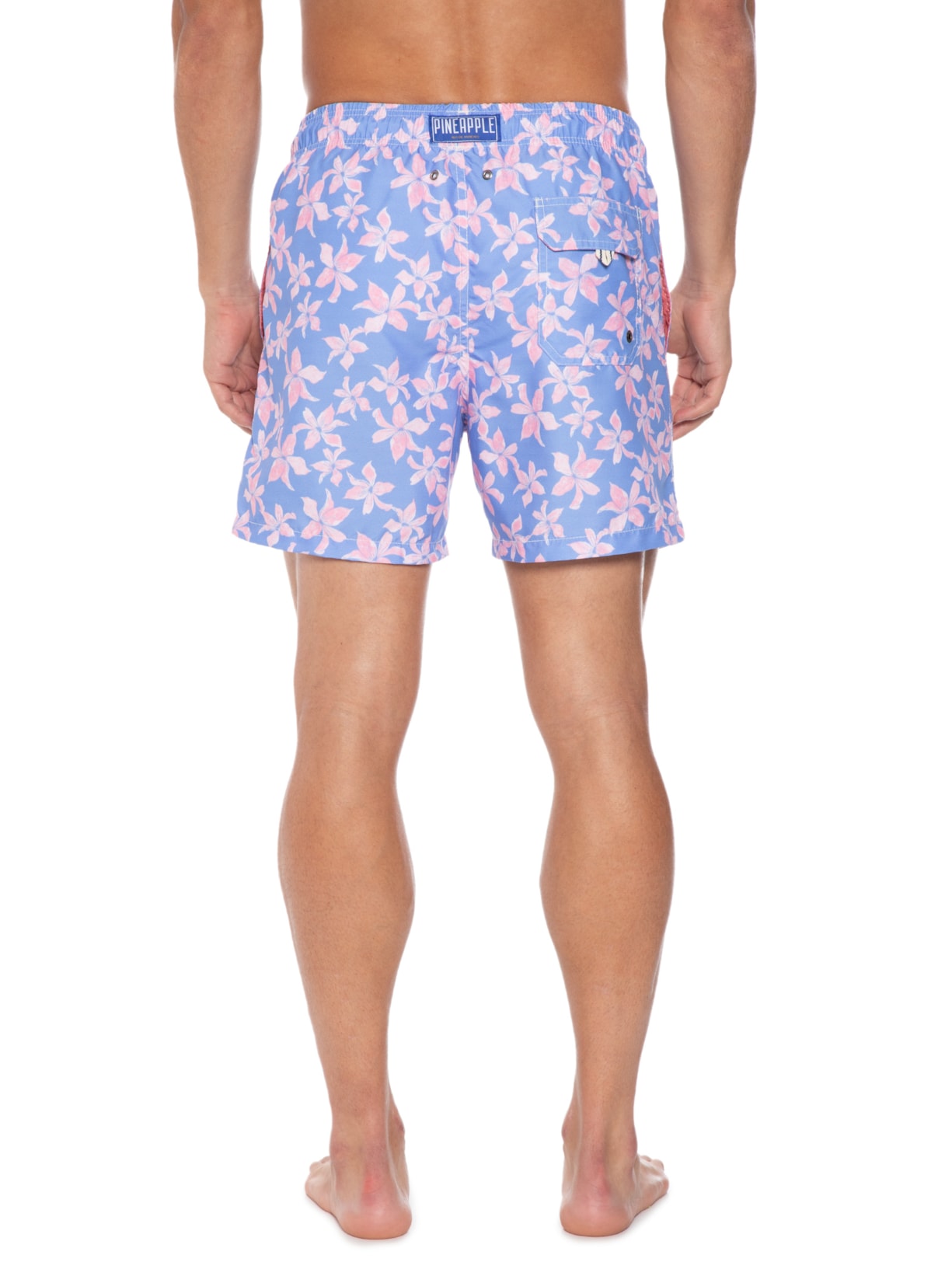 Short Masculino Praia Estampado Lirios Rosa Pineapple